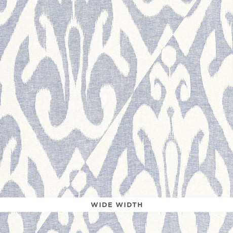 Schumacher Tokat Weave Indigo Fabric - Eade's Wallpaper