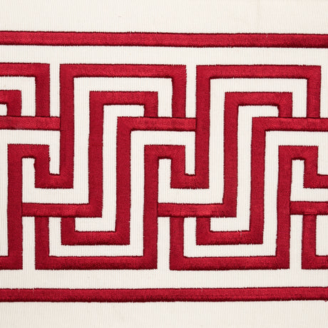 Schumacher 66141 LABYRINTH TAPE in RUBY Trim - MARY MCDONALD