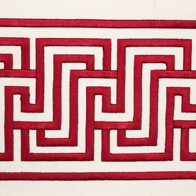 Schumacher 66141 LABYRINTH TAPE in RUBY Trim - MARY MCDONALD