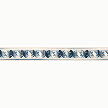 Schumacher 66143 LABYRINTH TAPE in BLEU Trim - MARY MCDONALD