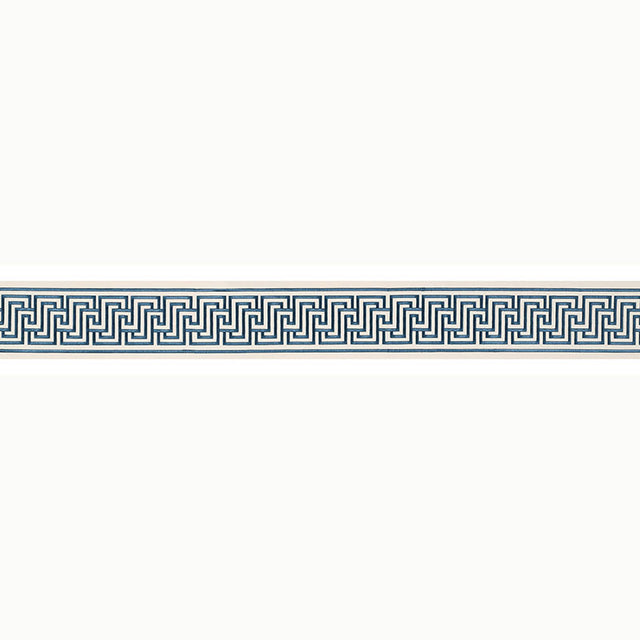 Schumacher 66143 LABYRINTH TAPE in BLEU Trim - MARY MCDONALD