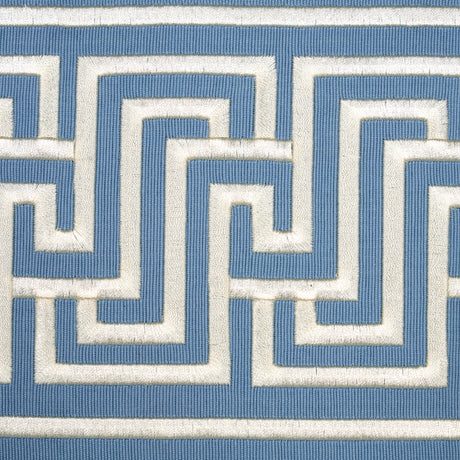 Schumacher 66148 LABYRINTH TAPE in SKY Trim - EMBROIDERED AN