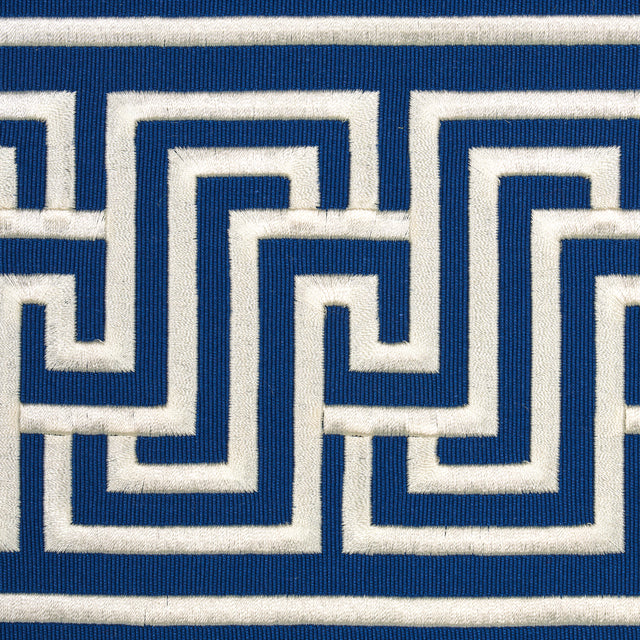 Schumacher 66149 LABYRINTH TAPE in NAVY Trim - EMBROIDERED A