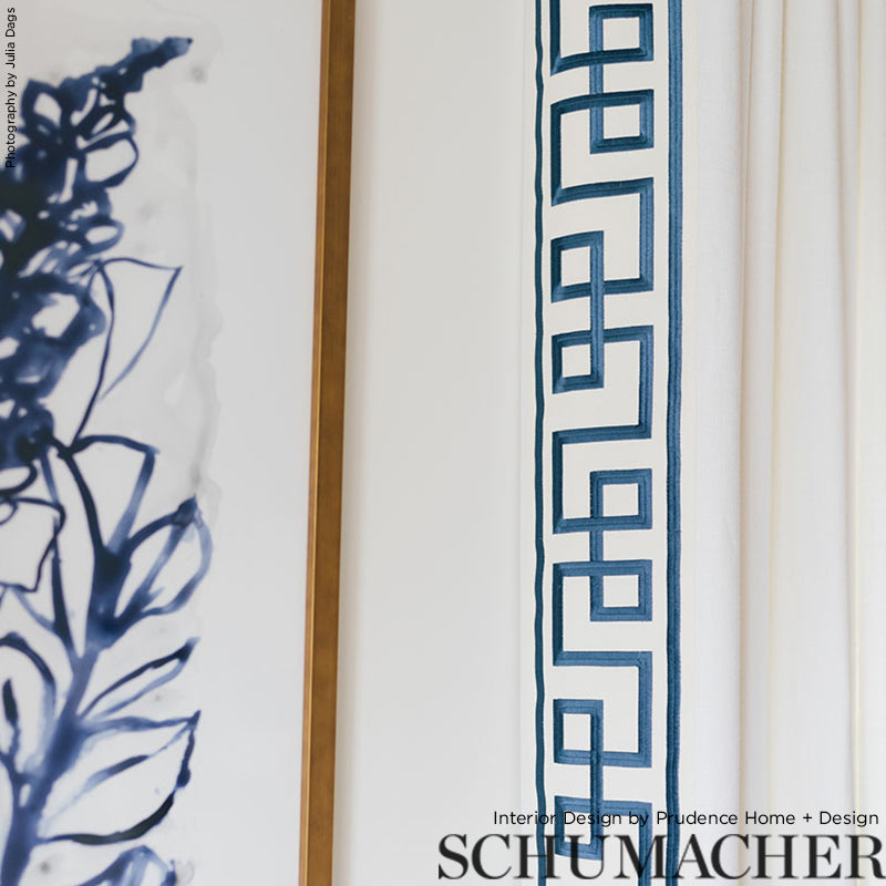 Schumacher 66165 OCTAVIUS TAPE in BLEU Trim - MARY MCDONALD
