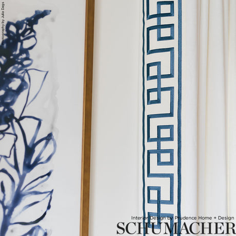 Schumacher 66165 OCTAVIUS TAPE in BLEU Trim - MARY MCDONALD