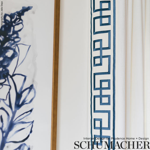 Schumacher 66165 OCTAVIUS TAPE in BLEU Trim - MARY MCDONALD