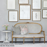 Schumacher Vanderbilt Velvet Dove Fabric - Eade's Wallpaper