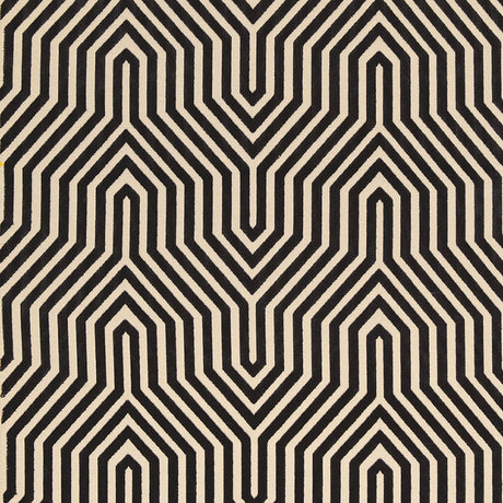 Schumacher Vanderbilt Velvet Noir Fabric - Eade's Wallpaper