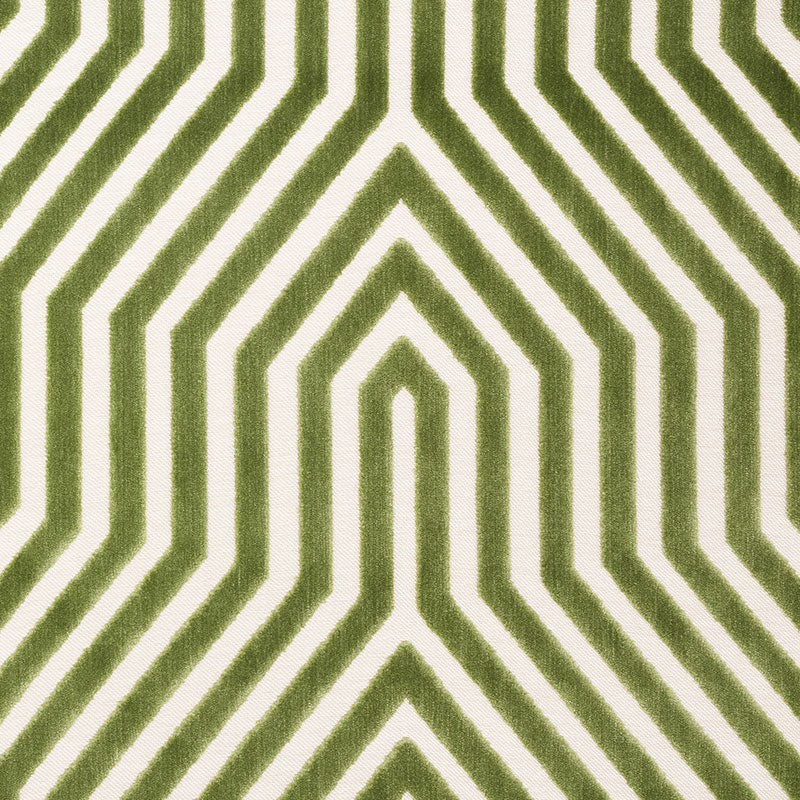 Schumacher Vanderbilt Velvet Lettuce Fabric - Eade's Wallpaper