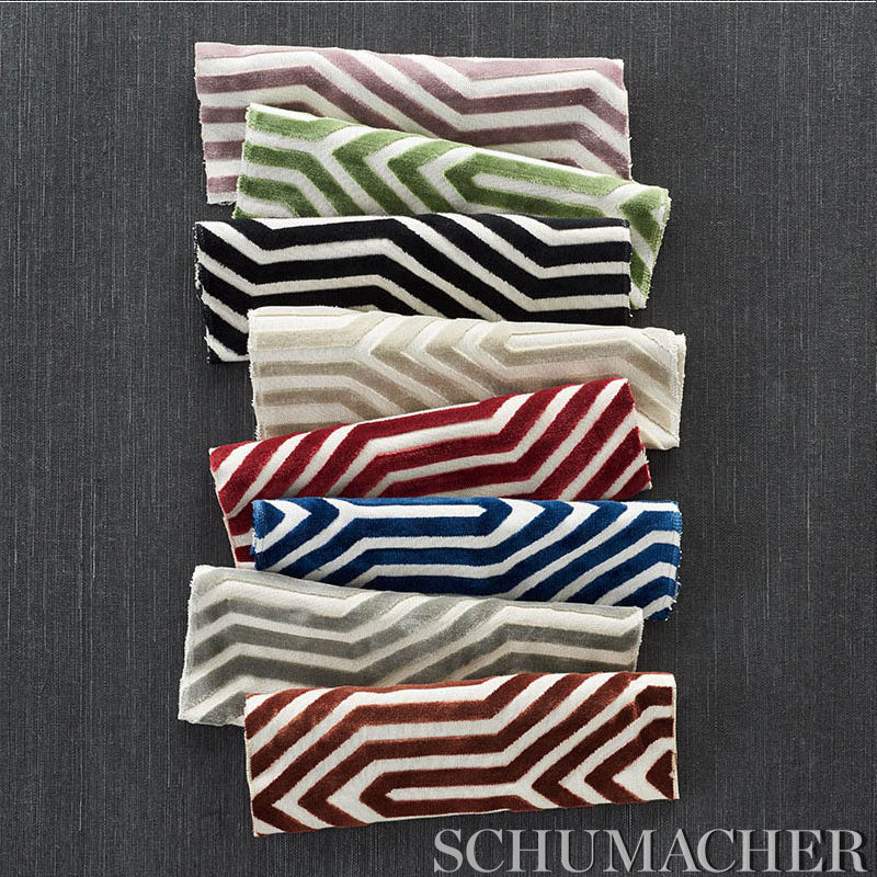 Schumacher Vanderbilt Velvet Lettuce Fabric - Eade's Wallpaper