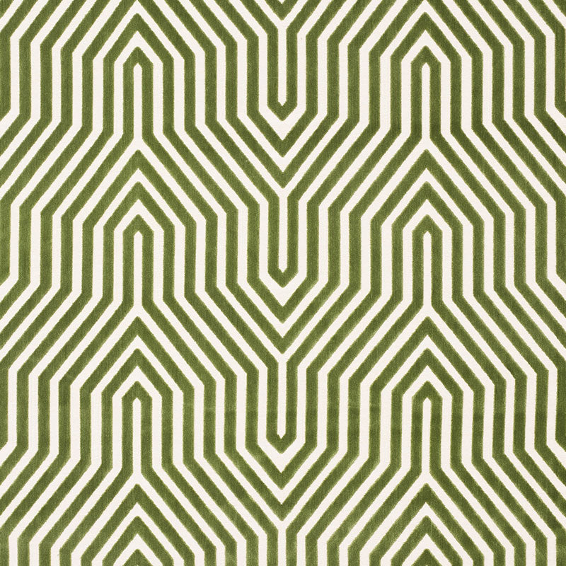 Schumacher Vanderbilt Velvet Lettuce Fabric - Eade's Wallpaper