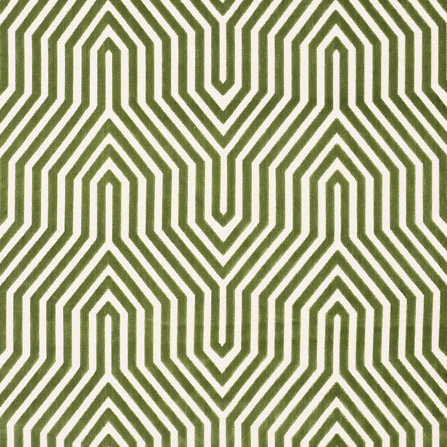 Schumacher Vanderbilt Velvet Lettuce Fabric - Eade's Wallpaper