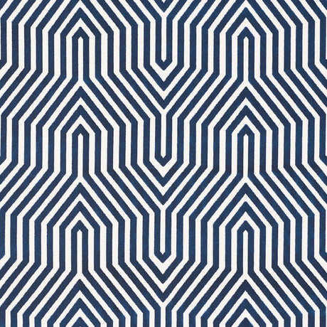 Schumacher Vanderbilt Velvet Bleu Fabric - Eade's Wallpaper
