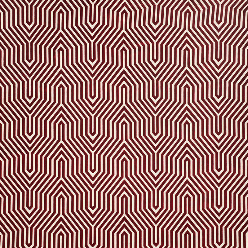 Schumacher Vanderbilt Velvet Garnet Fabric - Eade's Wallpaper