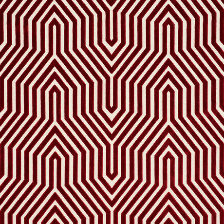 Schumacher Vanderbilt Velvet Garnet Fabric - Eade's Wallpaper