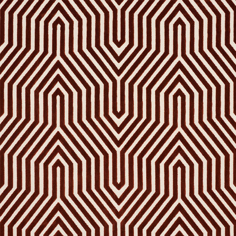 Schumacher Vanderbilt Velvet Russet Fabric - Eade's Wallpaper