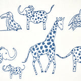 Schumacher Jungle Jubilee Blueberry Fabric