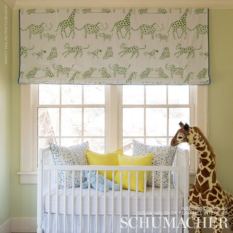 Schumacher Jungle Jubilee Leaf Fabric