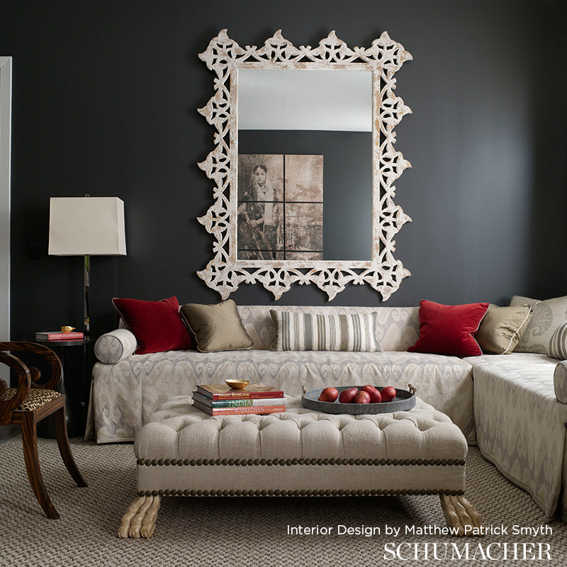 Schumacher Tali Weave Dove Fabric - Eade's Wallpaper