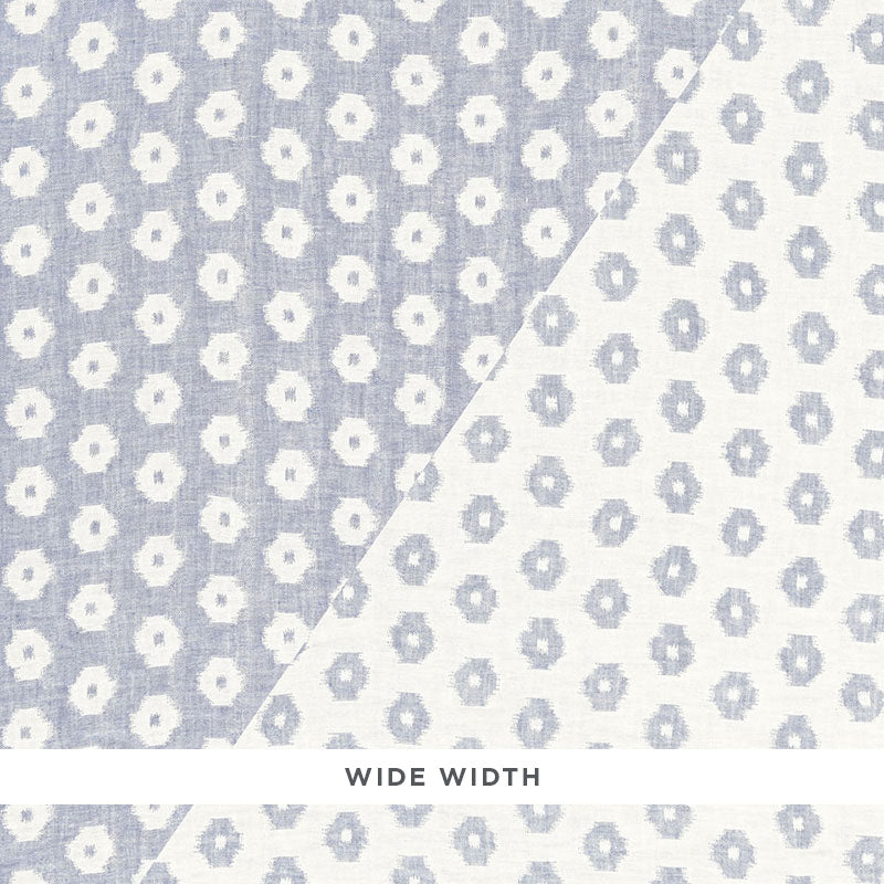 Schumacher Timur Weave Indigo Fabric - Eade's Wallpaper