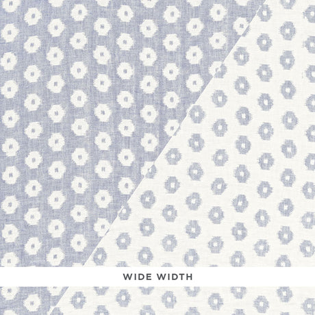Schumacher Timur Weave Indigo Fabric - Eade's Wallpaper
