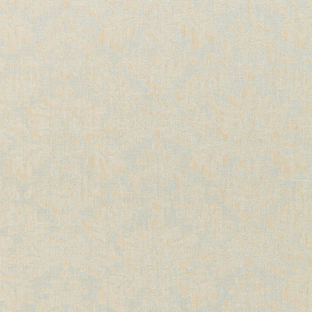 Schumacher Montisi Linen Damask Moonstone Fabric - Eade's Wallpaper