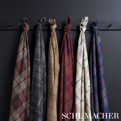 Schumacher Montana Wool Plaid Buckskin Fabric - Eade's Wallpaper
