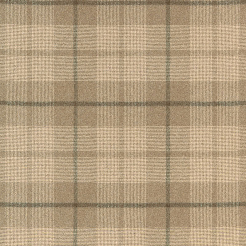 Schumacher Montana Wool Plaid Buckskin Fabric - Eade's Wallpaper