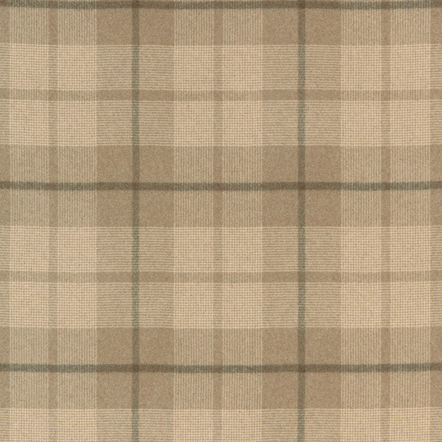 Schumacher Montana Wool Plaid Buckskin Fabric - Eade's Wallpaper
