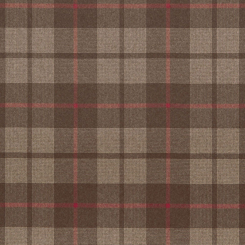 Schumacher Montana Wool Plaid Java Fabric - Eade's Wallpaper