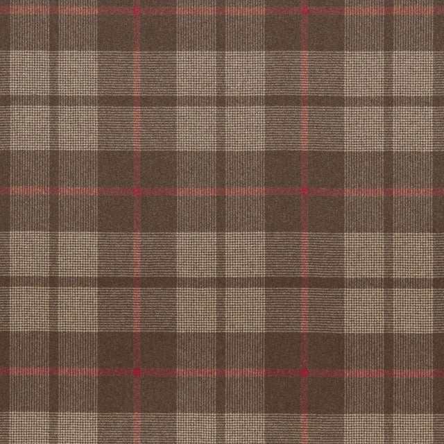 Schumacher Montana Wool Plaid Java Fabric - Eade's Wallpaper