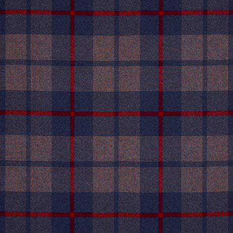 Schumacher Montana Wool Plaid Navy Fabric - Eade's Wallpaper