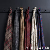 Schumacher Montana Wool Plaid Navy Fabric - Eade's Wallpaper