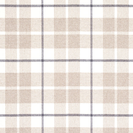 Schumacher Montana Wool Plaid Neutral Fabric - Eade's Wallpaper