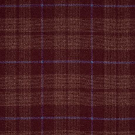 Schumacher Montana Wool Plaid Burgundy Fabric - Eade's Wallpaper