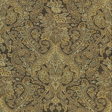 Schumacher Sinclair Wool Paisley Java Fabric - Eade's Wallpaper