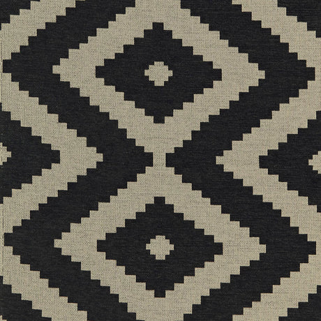 Schumacher Vail Chenille Raven Fabric - Eade's Wallpaper