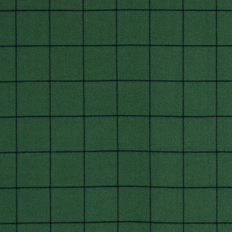 Schumacher Bancroft Wool Plaid Green Fabric