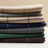 Schumacher Bancroft Wool Plaid Green Fabric
