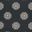 Schumacher 66820 Chennai Linen Embroidery in MIDNIGHT Fabric