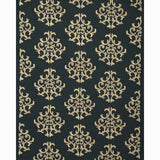 Schumacher Byron Embroidered Wool Charcoal Fabric