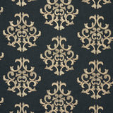 Schumacher Byron Embroidered Wool Charcoal Fabric