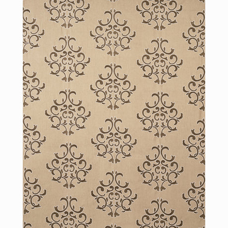 Schumacher Byron Embroidered Wool Buckskin Fabric