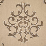 Schumacher Byron Embroidered Wool Buckskin Fabric