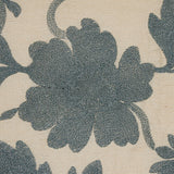 Schumacher Moon Garden Embroidery Blue Fabric - Eade's Wallpaper