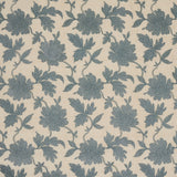 Schumacher Moon Garden Embroidery Blue Fabric - Eade's Wallpaper