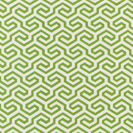 Schumacher Ming Fret Grass Fabric - Eade's Wallpaper