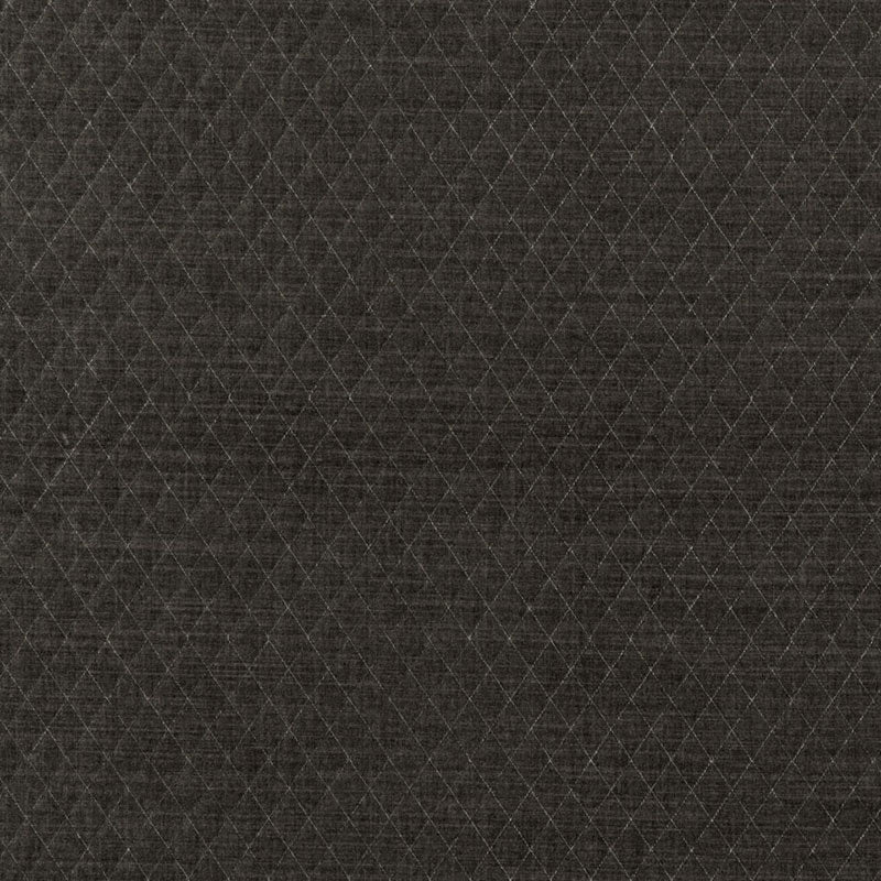 Schumacher Paley Quilted Velvet Smoke Fabric - Eade's Wallpaper