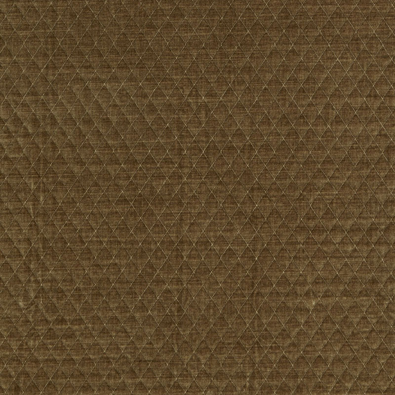 Schumacher Paley Quilted Velvet Praline Fabric - Eade's Wallpaper