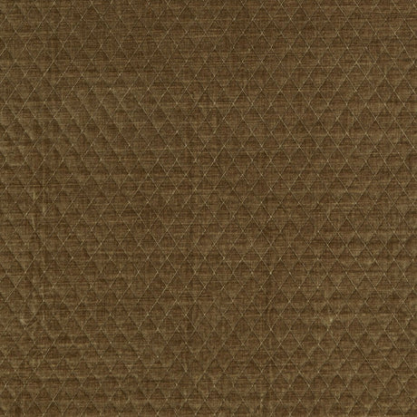 Schumacher Paley Quilted Velvet Praline Fabric - Eade's Wallpaper